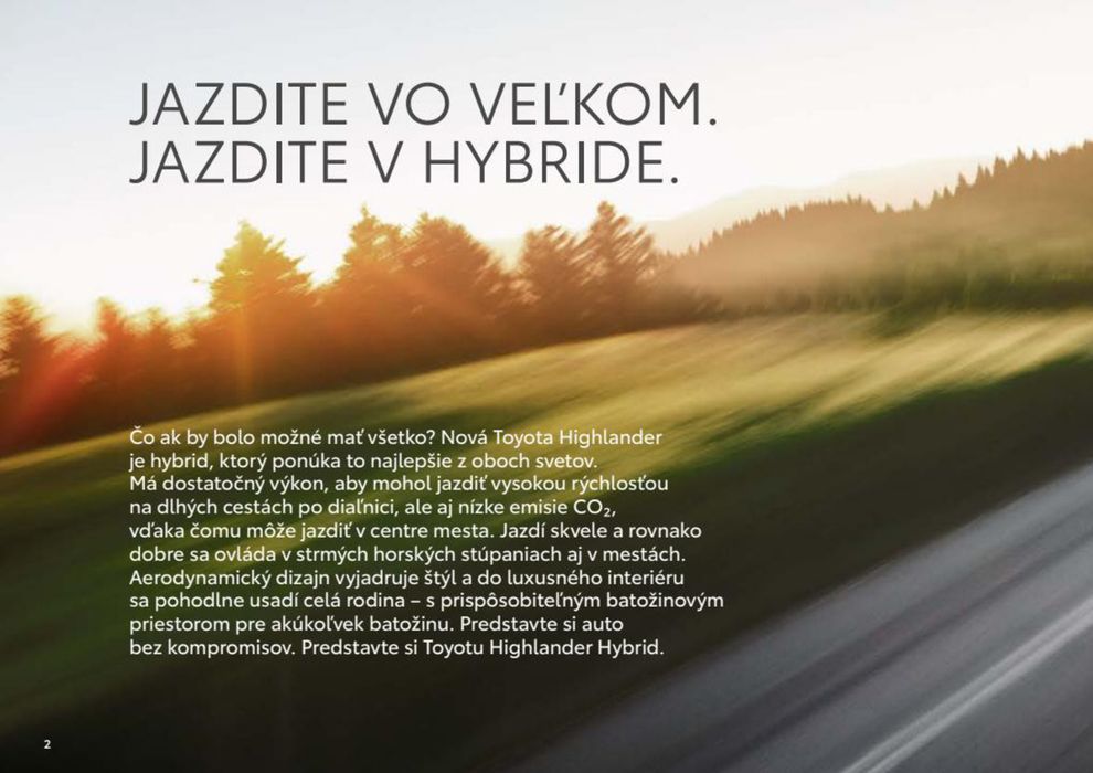 Katalóg Toyota v Banská Bystrica | Leták Highlander  | 17. 11. 2023 - 17. 11. 2024