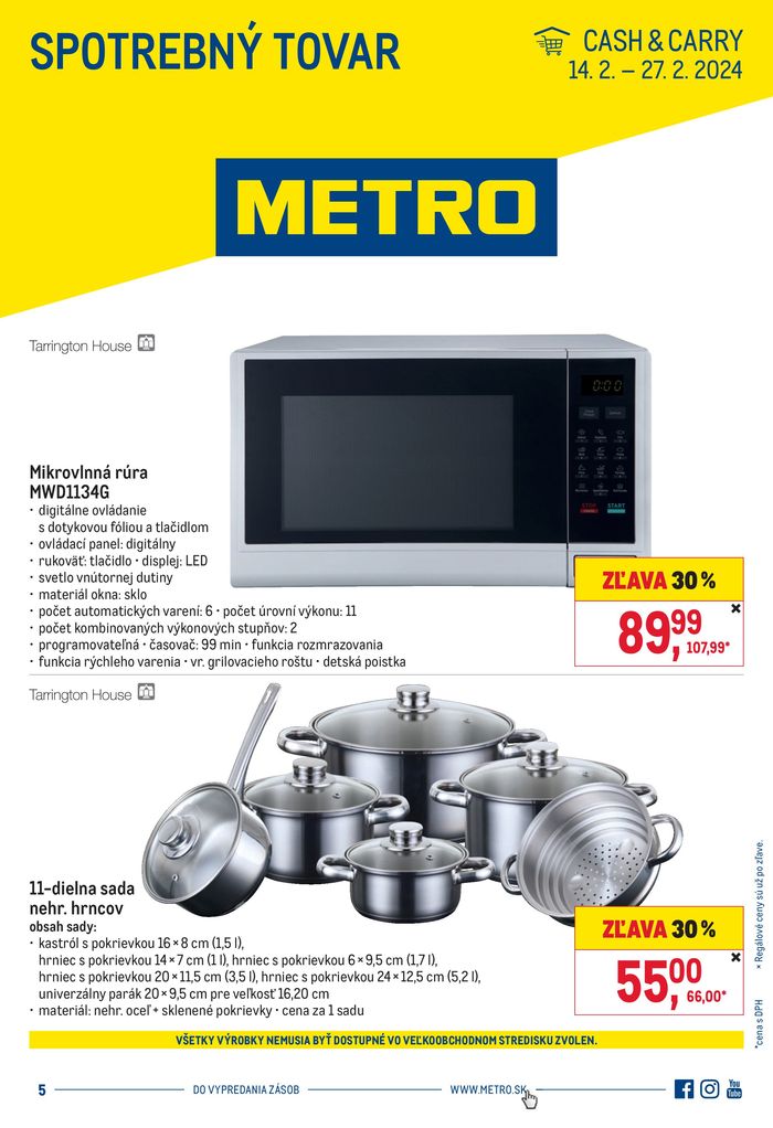 Katalóg METRO v Žilina | Spotrebný tovar | 15. 2. 2024 - 27. 2. 2024