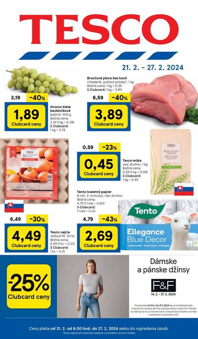 Ponuky Supermarkety | Hypermarket oferta do 27.02.2024 de Tesco | 21. 2. 2024 - 27. 2. 2024