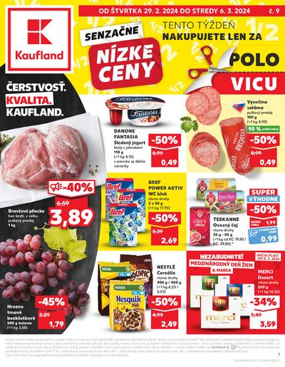 Ponuky Supermarkety v Stupava | Nízke ceny !  de Kaufland | 29. 2. 2024 - 6. 3. 2024