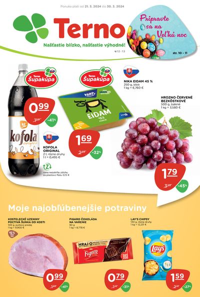 Ponuky Supermarkety v Nitra | Nasledujúca akciová ponuka de TERNO | 21. 3. 2024 - 30. 3. 2024