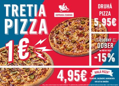 Ponuky Reštaurácia v Svätý Jur | - 15%  de Domino's Pizza | 12. 4. 2024 - 30. 4. 2024