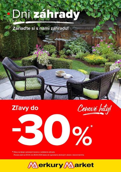 Ponuky Dom a Záhrada v Handlová | Zľavy do -30% de Merkury Market | 22. 4. 2024 - 28. 4. 2024