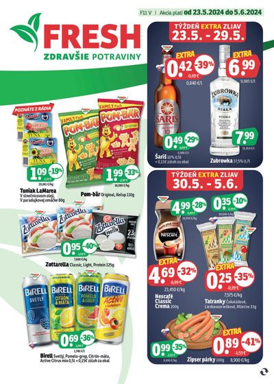 Ponuky Supermarkety v Lipany | Východné Slovensko de Fresh | 23. 5. 2024 - 5. 6. 2024