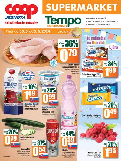 Ponuky Supermarkety v Lipany | Leták COOP Jednota supermarket  de COOP Jednota | 30. 5. 2024 - 5. 6. 2024
