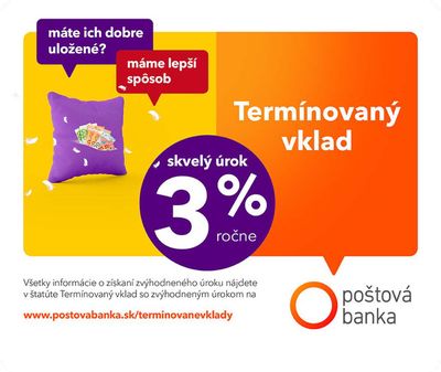 Ponuky Bánk a Služieb v Bratislava | Ponuka de Slovenská Pošta | 24. 6. 2024 - 28. 7. 2024