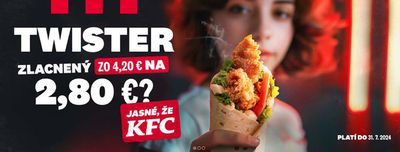 Ponuky Reštaurácia v Bratislava | PLATÍ DO 31. 7. 2024 de KFC | 9. 7. 2024 - 31. 7. 2024