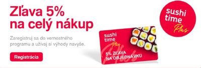 Ponuky Reštaurácia v Bratislava | - 63 %  de Sushi Time | 15. 7. 2024 - 18. 8. 2024