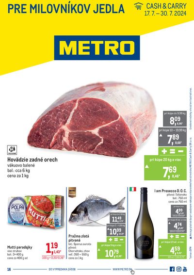 Katalóg METRO v Bratislava | Pre milovníkov jedla | 22. 7. 2024 - 30. 7. 2024