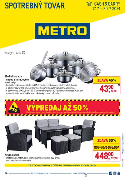 Katalóg METRO v Nitra | Spotrebný tovar | 22. 7. 2024 - 30. 7. 2024
