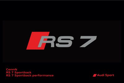 Katalóg Audi | Cenník RS 7 Sportback, RS7 Sportback performance | 7. 8. 2023 - 7. 8. 2024