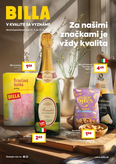 Ponuky Supermarkety v Liptovský Mikuláš | Zľavy a akcie de Billa | 31. 7. 2024 - 10. 9. 2024