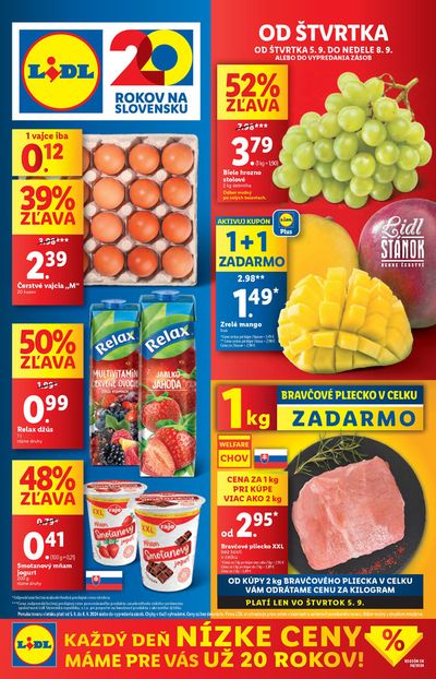 Katalóg Lidl v Tornaľa | Platný od 05. 09. 2024 | 5. 9. 2024 - 8. 9. 2024