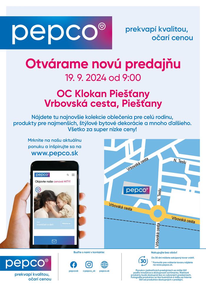 Katalóg Pepco v Bytča | Práve otvárame! – Piešťany | 19. 9. 2024 - 26. 9. 2024