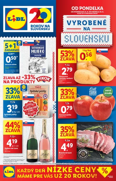 Ponuky Supermarkety v Veľký Krtíš | Platný od pondelka 23. 09. 2024 de Lidl | 23. 9. 2024 - 29. 9. 2024