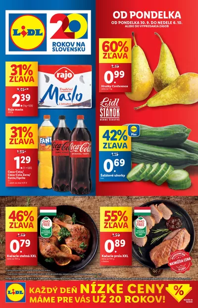 Ponuky Supermarkety v Veľký Krtíš | Platný od pondelka 30. 09. 2024 de Lidl | 30. 9. 2024 - 6. 10. 2024