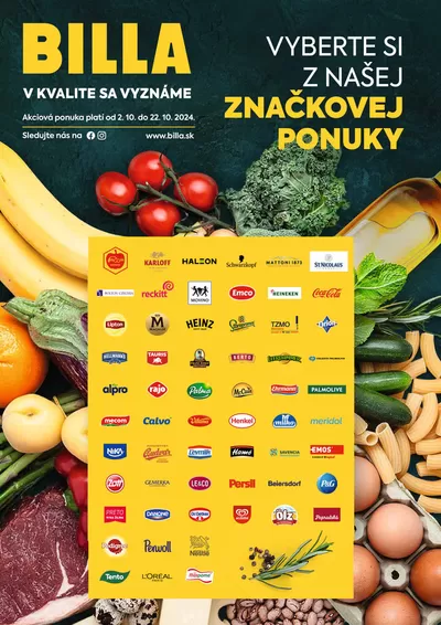 Ponuky Supermarkety v Trnava | Aktuálne výhodné ponuky a akcie de Billa | 2. 10. 2024 - 22. 10. 2024