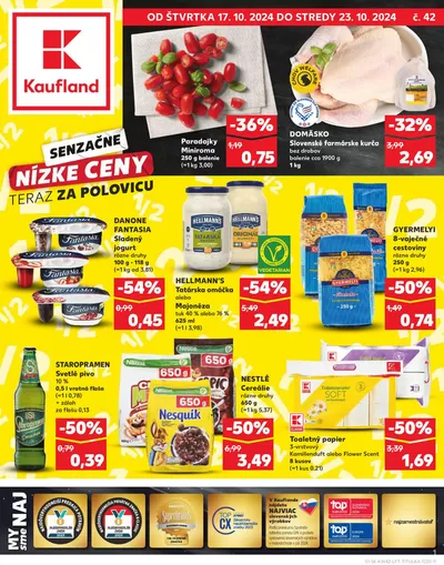 Katalóg Kaufland v Topoľčany | Objavte atraktívne ponuky | 17. 10. 2024 - 23. 10. 2024