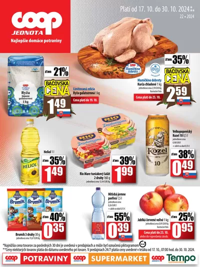 Katalóg COOP Jednota v Hnúšťa | Leták COOP Jednota | 17. 10. 2024 - 30. 10. 2024