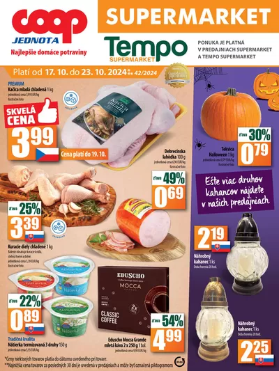 Ponuky Supermarkety v Rajec | Zľavy a akcie de COOP Jednota | 17. 10. 2024 - 23. 10. 2024