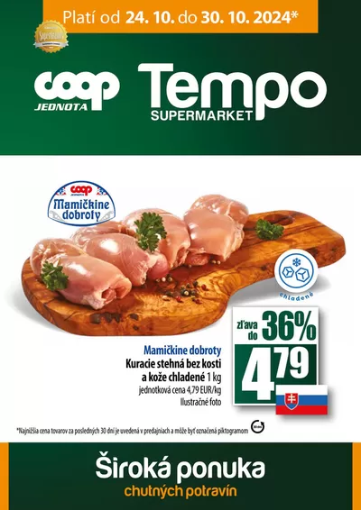 Ponuky Supermarkety v Leopoldov | Naše najlepšie výhodné ponuky de COOP Jednota | 24. 10. 2024 - 30. 10. 2024