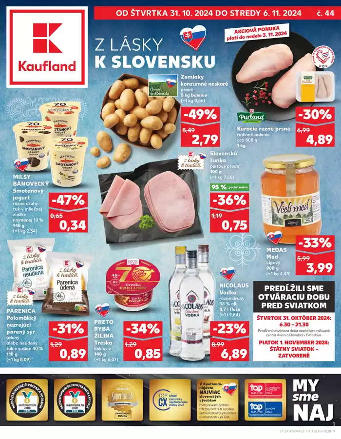 Katalóg Kaufland v Bratislava | Veľký výber ponúk | 31. 10. 2024 - 6. 11. 2024