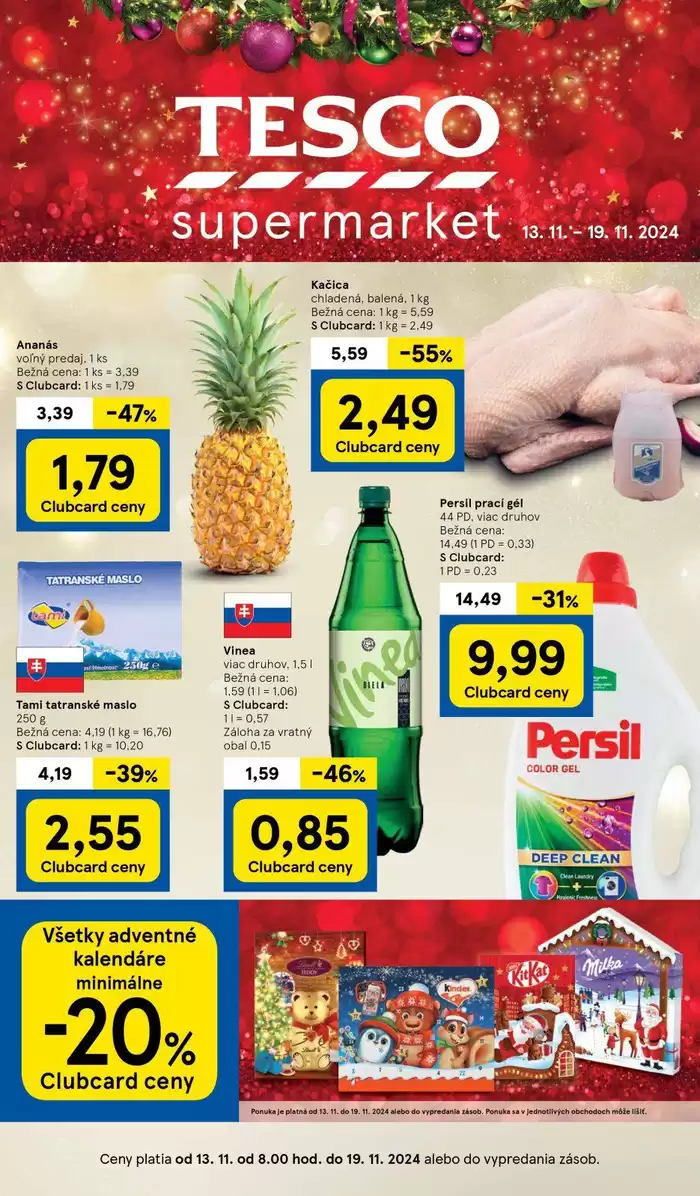 Katalóg Tesco v Dunajská Streda | Najlepšie ponuky pre všetkých zákazníkov | 13. 11. 2024 - 19. 11. 2024