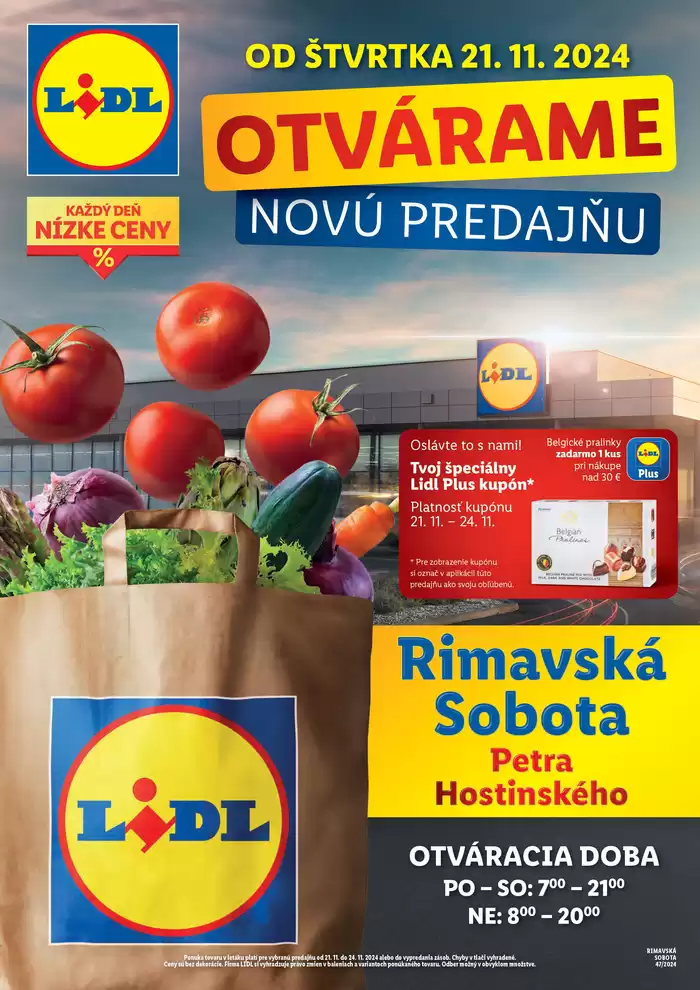 Katalóg Lidl v Pezinok | Ponuka platná od 21. 11. 2024 | 21. 11. 2024 - 24. 11. 2024