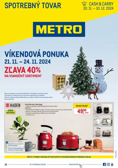 Katalóg METRO v Banská Bystrica | Spotrebný tovar | 20. 11. 2024 - 4. 12. 2024