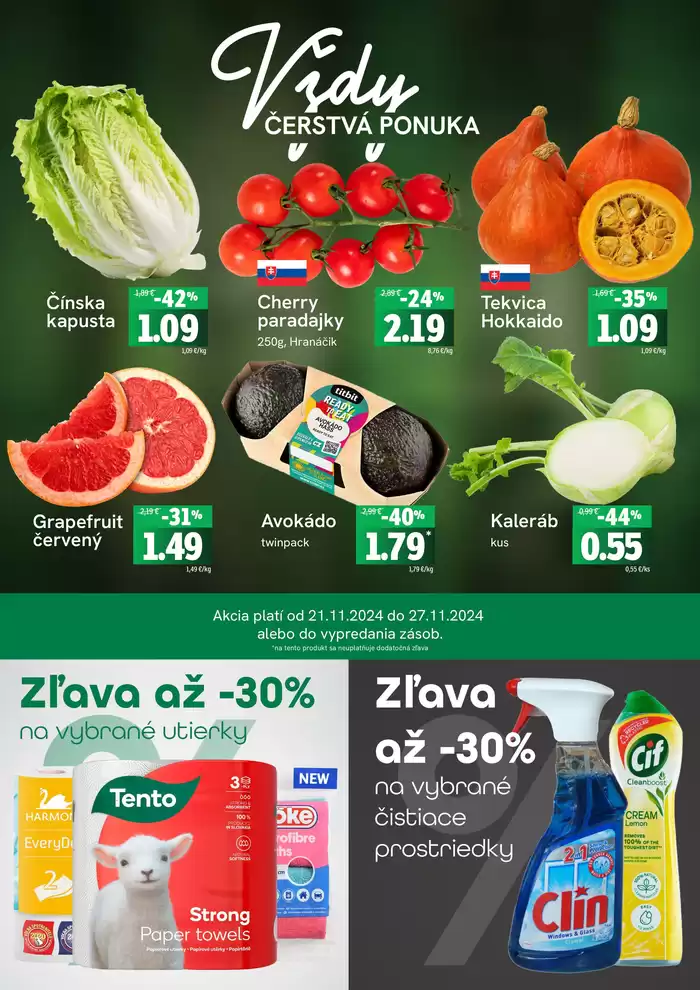 Katalóg Fresh v Gelnica | Týždenná akcia FRESH Plus | 21. 11. 2024 - 27. 11. 2024