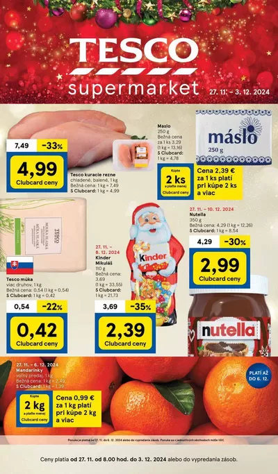 Katalóg Tesco v Sečovce | Skvelé zľavy na vybrané produkty | 27. 11. 2024 - 3. 12. 2024