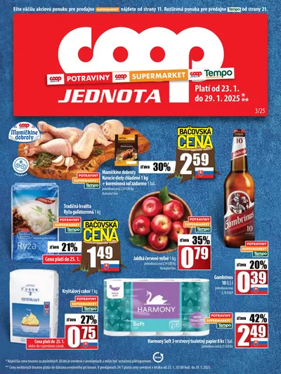 Katalóg COOP Jednota v Žiar nad Hronom | Leták COOP Jednota | 23. 1. 2025 - 29. 1. 2025