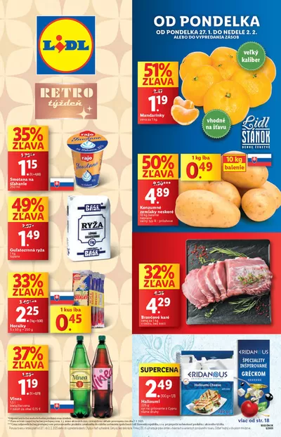 Ponuky Supermarkety v Žilina | Platný od pondelka 27. 01. 2025 de Lidl | 27. 1. 2025 - 2. 2. 2025