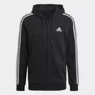 Mikina s kapucňou Essentials French Terry 3-Stripes Full-Zip v akcii za 35,75€ v Adidas