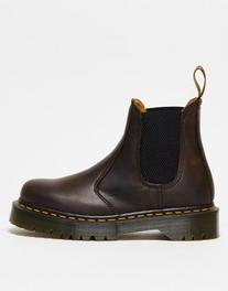 Dr Martens 2976 Bex chelsea boots in brown leather v akcii za 154€ v asos