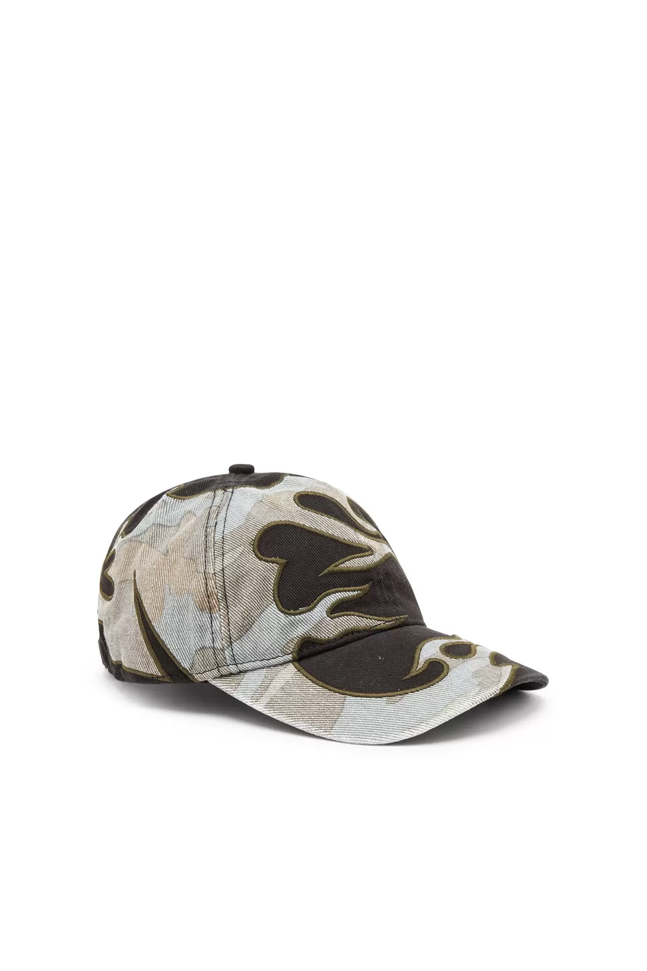 Baseball cap with camo flames v akcii za 73€ v Diesel