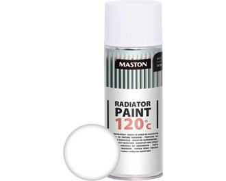 Farba v spreji na radiátor Maston Radiator Paint biely satin 0,4 l v akcii za 8,75€ v HORNBACH