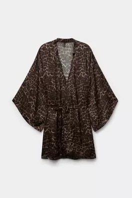 Kimono z Viskózového Saténu Luxurious Leopard v akcii za 69,9€ v Intimissimi