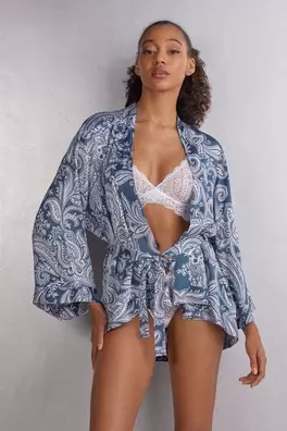 Kimono z Viskózového Saténu Flower Paisley v akcii za 29,9€ v Intimissimi