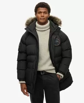 Everest Longline Baffled Parka Jacket v akcii za 174,99€ v Superdry