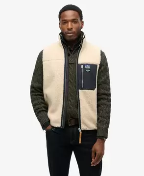 Vintage Retro Fleece Gilet v akcii za 69,99€ v Superdry