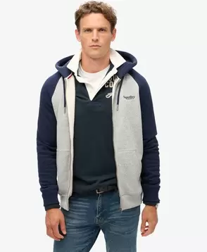 Essential Baseball Zip Hoodie v akcii za 54,99€ v Superdry